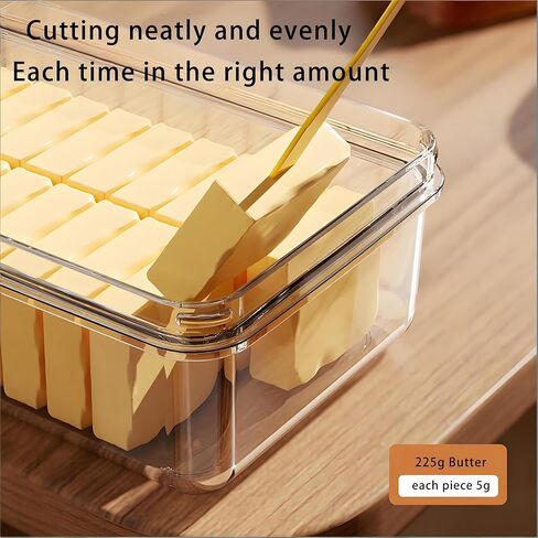 Butter Slicer Cutter, Stick Butter Container Dish with Lid for Fridge,Butter Container Butter Box Case for Countertop or Fridge in Saudi Arabia