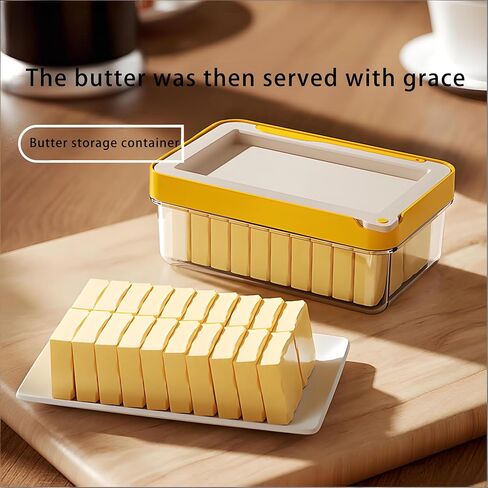 Butter Slicer Cutter, Stick Butter Container Dish with Lid for Fridge,Butter Container Butter Box Case for Countertop or Fridge in Saudi Arabia