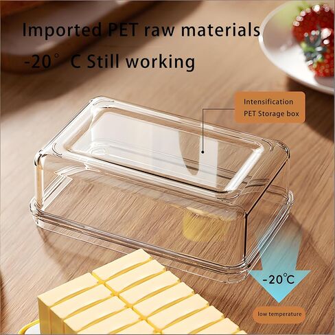 Butter Slicer Cutter, Stick Butter Container Dish with Lid for Fridge,Butter Container Butter Box Case for Countertop or Fridge in Saudi Arabia
