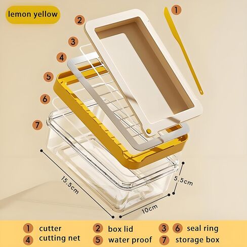 Butter Slicer Cutter, Stick Butter Container Dish with Lid for Fridge,Butter Container Butter Box Case for Countertop or Fridge in Saudi Arabia
