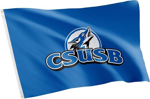 علم صبار الصحراء Cal State San Bernardino University California CSSBUC - لافتة ذئاب مقاس 3 × 5 أقدام، قماش متين للاستخدام الداخلي/الخارجي، تصميم بوليستر 100% (النمط 1) in Saudi Arabia