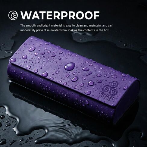 Minimalist Rectangle Glasses Case – Slim Hard Shell PU Leather Eyewear Holder with Magnetic Closure in Saudi Arabia