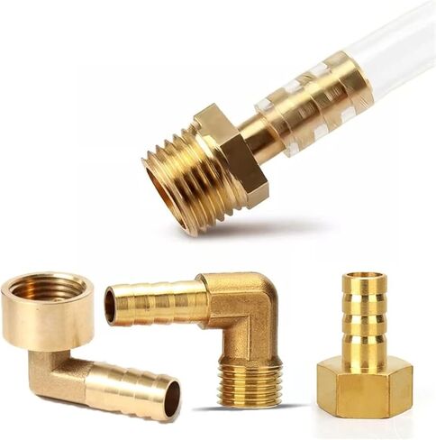Pagoda Connector 6 8 10 12mm Hose Barb Connector Tail Thread 1/8 1/4 3/8 1/2 BSPT Thread Brass Water Pipe Fittings(BTPC,6MM_3/4 INCH) in Saudi Arabia