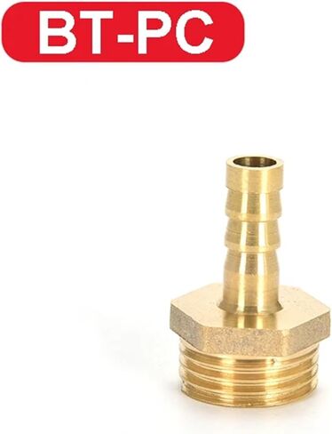 Pagoda Connector 6 8 10 12mm Hose Barb Connector Tail Thread 1/8 1/4 3/8 1/2 BSPT Thread Brass Water Pipe Fittings(BTPC,6MM_3/4 INCH) in Saudi Arabia