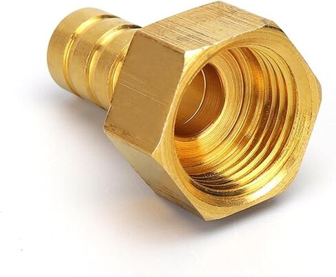 Brass Hose Pipe Fitting Couping 4 6 8 10 19 Barb Tail 1/8 1/4" 1/2" 3/8 BSPT Female Thread Copper Connector Joint Coupler Adapter(8mm Barb,1/4 inch) in Saudi Arabia