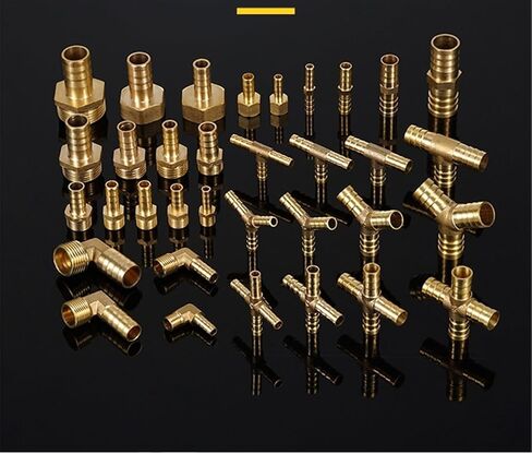 Hose Brass Pipe Fitting 4mm 6mm 8mm 10mm 12mm 19mm Barb Tail 1/8" 1/4" 1/2" 3/8" BSPT Male Connector Joint Copper Coupler Adapter(12mm Barb,1/4 inch) in Saudi Arabia