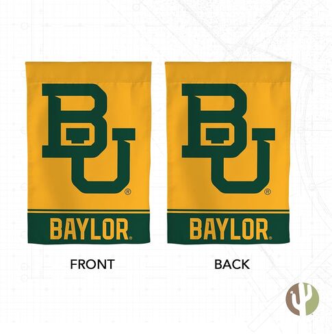 علم حديقة Desert Cactus Baylor University BU - لافتة Baylor Bears مقاس 19 × 12 بوصة، للعرض والمناسبات الخارجية (تصميم B) in Saudi Arabia