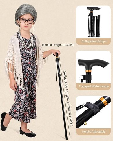 100 Days of School Costume for Girls Old Lady Costume for Kids 100th Day of School Dress Up Grandma Outfit for Kids in Saudi Arabia