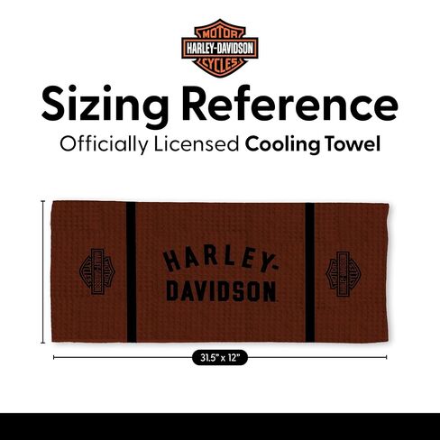 Northwest Harley-Davidson Cooling Towel, Lightweight Active Performance Gear, Burnt Wings, 12 x 31.5 in in Saudi Arabia