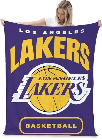 NORTHWEST NBA Los Angeles Lakers Silk Touch Throw Blanket, 50" x 60", High Block in Saudi Arabia
