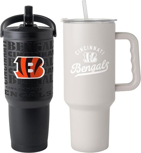 FANMATS NFL Stainless Steel Tumbler Set — 30 and 40 oz Capacity | Powder-Coat Finish | Tonal Fashion Color | (2 Pack) in Saudi Arabia
