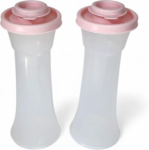 Tupperware Large Hourglass Salt and Pepepr Shaker Set Powder Pink in Saudi Arabia