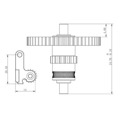 ترقية Ad5m Pro Extruder Gears طلاء نانو Ad5m Direct Extruder Dual Gear استبدال جميع المقابض المعدنية المتوافقة مع Adventurer 5M، 5M Pro 3D Printer Extruder Hotend Accessories Parts in Saudi Arabia
