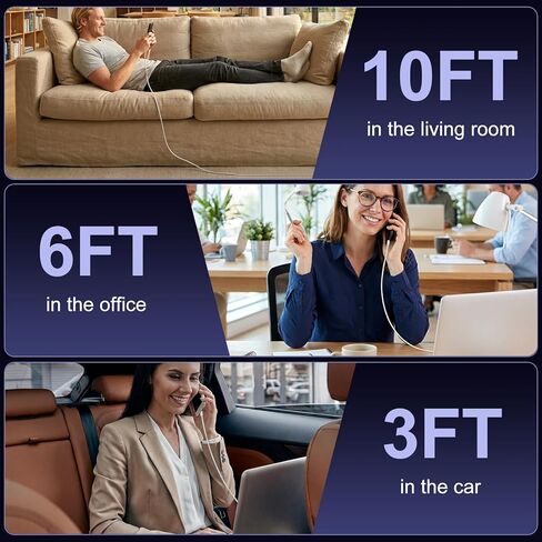 كابل USB C إلى USB C، 3 عبوات [3FT+6FT+10FT] سلك شحن سريع 60 وات من النوع C، كابل C إلى C شحن سريع لهاتف iPhone 17/1615/Pro Max/Pro/Plus/iPad/Air/Galaxy S25/S24/S24+/S24 Ultra/S23/S23+/S23 Ultra/S22 in Kuwait