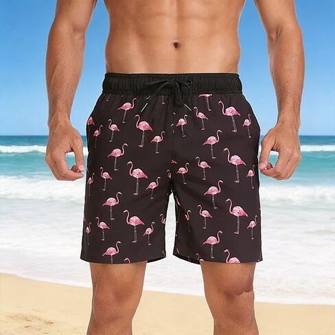 2 in 1 Mens Swim Trunks 7 Inch Swim Shorts Swim Suits Board Shorts in Saudi Arabia