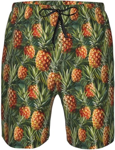 Men's Swim Trunks Quick Dry with Mesh Lining, Upside Down Pineapple Beach Shorts, Swimming Trunks with in Saudi Arabia