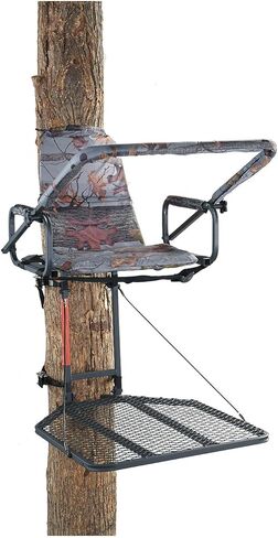 Guide Gear Deluxe Hang-On Tree Stand Chair for Hunting Cushion Seat Hunt Gear Equipment Accessories, Camo in Saudi Arabia