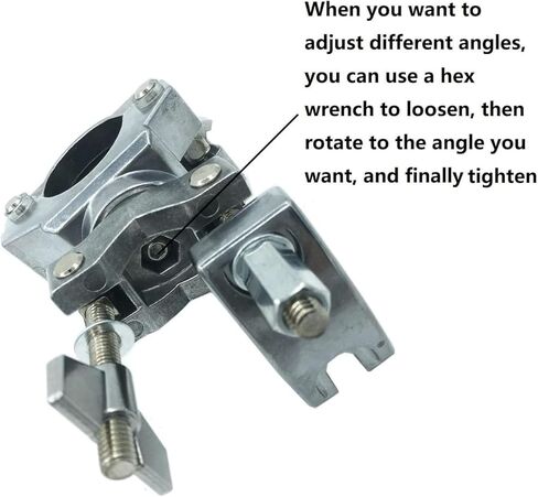 Tom Mounting Arm with Rotating Multi Clamp, 10mm L Rod Tom Drum Mount Holder Single Arm Stand for Percussion Drum Set Rack Mount Hardware Parts in Saudi Arabia