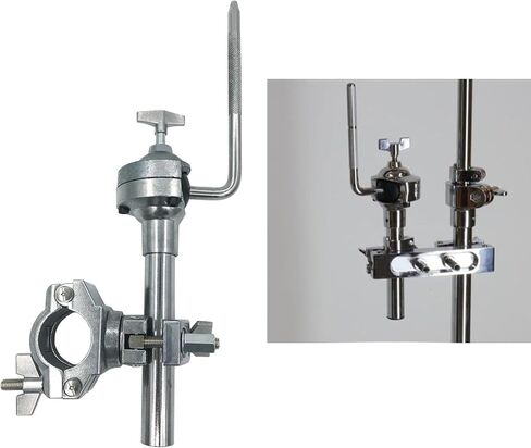 Tom Mounting Arm with Rotating Multi Clamp, 10mm L Rod Tom Drum Mount Holder Single Arm Stand for Percussion Drum Set Rack Mount Hardware Parts in Saudi Arabia