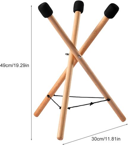 Handpan Stand Tongue Drum Bracket, Solid Wood Adjustable Tripod Holder, Extendable Snare Bracket for 12 to 22 Inch Percussion Instruments in Saudi Arabia