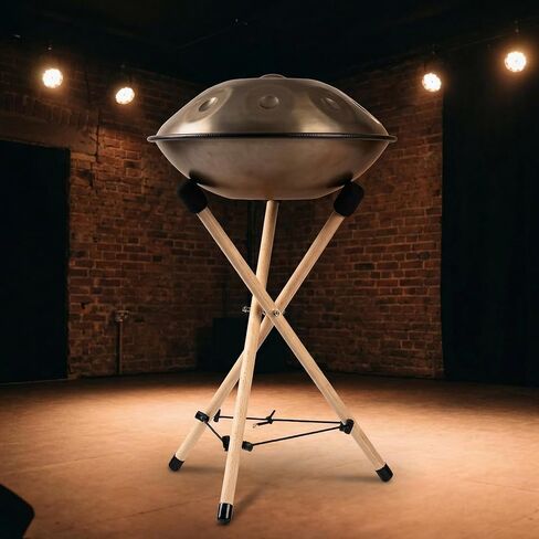 Handpan Stand Tongue Drum Bracket, Solid Wood Adjustable Tripod Holder, Extendable Snare Bracket for 12 to 22 Inch Percussion Instruments in Saudi Arabia