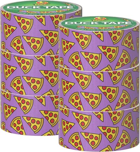 ألوان وأنماط شريط لاصق من ماركة Duck، 1.88 بوصة × 10 ياردات، نمط شريط لاصق للبيتزا، 6 لفات in Saudi Arabia