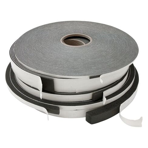J.V. Converting JVCC SCF-01 Low-Density Single-Sided PVC Foam Tape Closed Cell, 3/4 in. x 30 ft. x 3/8 in. Thick (Black) in Saudi Arabia