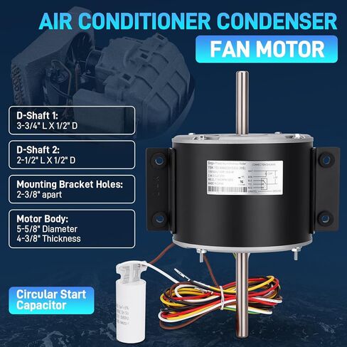 محرك مروحة تيار متردد RV متوافق مع Genteq F48AF70A61 ومكثف الهواء واسع النطاق 3315332.005، محرك مروحة مكثف متوافق مع Dometic Brisk Air II Penguin B57915 B59516 B59146 B59186 B59196 B59530 in Kuwait