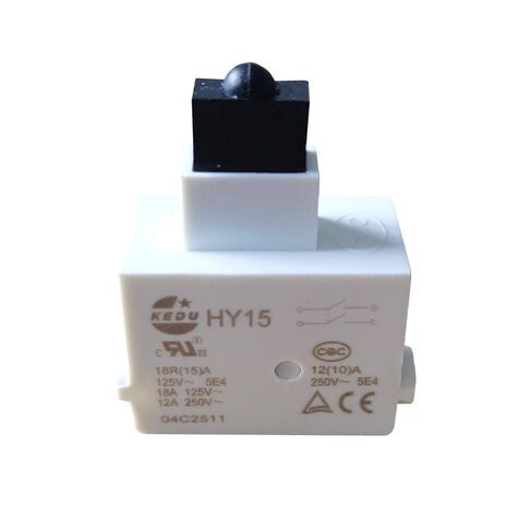 مفتاح ضغط KEDU HY15، مفاتيح تشغيل إيقاف التشغيل لمنشار ميتري 2NO 18A 125V 12A 250V 5E4 CQC CE in Saudi Arabia