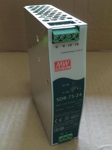 SDR-75-24 76.8 وات سكة DIN صناعية ذات مخرج واحد مع مصدر طاقة SDR-75 24V 3.2A in Kuwait