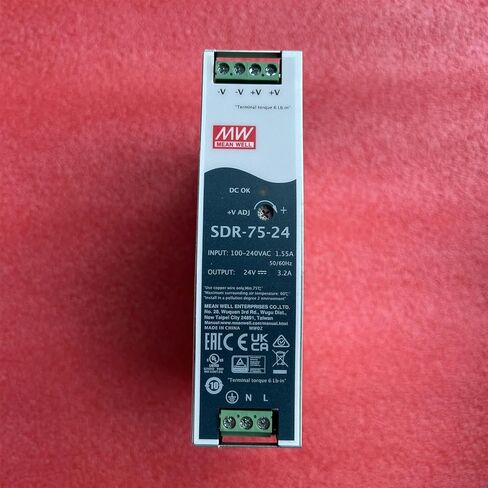 SDR-75-24 76.8 وات سكة DIN صناعية ذات مخرج واحد مع مصدر طاقة SDR-75 24V 3.2A in Kuwait