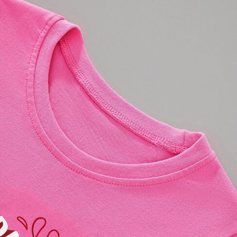 Girls Long Sleeve T-Shirt, Valentine's Day Graphic Crew Neck Pullover for Romantic Occasions and Family Celebrations 3-8Y in Saudi Arabia