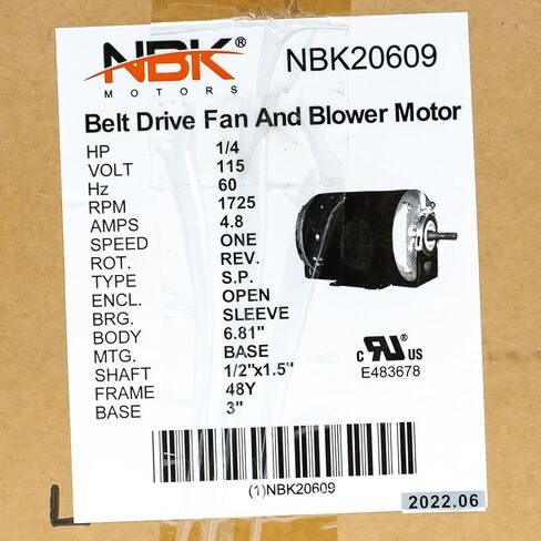Fan Motor SELF Cooled 115V, 1/4HP, 1725 RPM in Kuwait