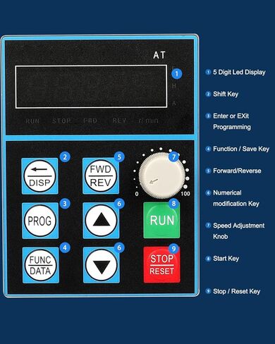 FAHKNS محرك التردد المتغير AC 220V/0.75kw 1HP 5A VFD العاكس مرحلة واحدة إلى 3 محول تردد المرحلة للتحكم في سرعة محرك المغزل in Saudi Arabia