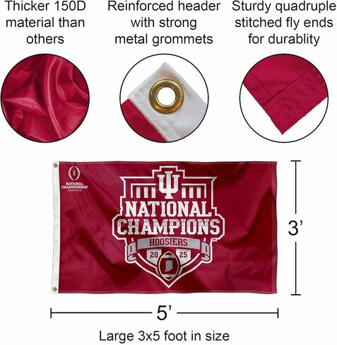 IU Hoosiers 2025 College Football National Champions 3x5 College Flag in Saudi Arabia
