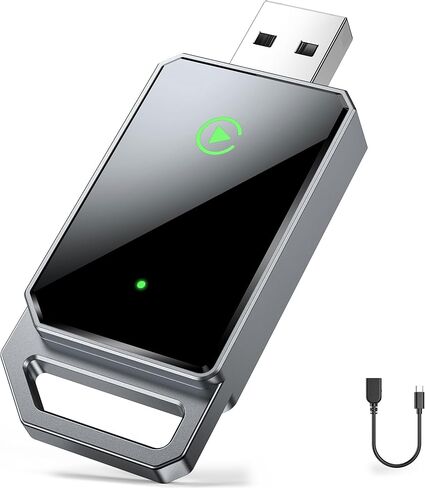 Wireless carplay Adapter for iPhone, Converts Wired to Wireless Apple Carplay, Plug and Play, No Delay, Mini Carplay with USB & USB C, Compatible with iPhone 6 or above/iOS10+ & Cars from 2016 in Saudi Arabia