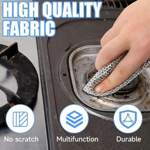 10 PCS Cleaning Sponges Multipurpose Wire Miracle Cleaning Cloths Wire Dishwashing Rags for Non-Stick Cookware, Kitchen, Sinks, Scrubs and Cleans for Dishes Easy Rinsing in Saudi Arabia