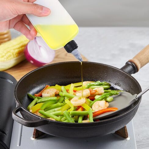 4 PCS Oil Dispenser Bottle for Camping & Cooking, 4oz Squeeze Condiment Bottle High Density Polyethylene Containers with Leak-proof Screw Cap for Camping Plastic Soy Sauce Dispenser in Saudi Arabia