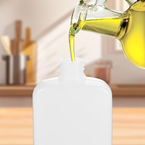 4 PCS Oil Dispenser Bottle for Camping & Cooking, 4oz Squeeze Condiment Bottle High Density Polyethylene Containers with Leak-proof Screw Cap for Camping Plastic Soy Sauce Dispenser in Saudi Arabia