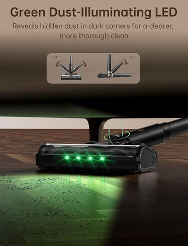 OXVAC Cordless Vacuum Cleaner 600W/58000Pa, 65-Minute Run Time Cordless Stick Vacuum with Self-Cleaning Filtration System, Freestanding, Tangle-Free, Suitable for Carpets/Floors/Pet Hair in Saudi Arabia