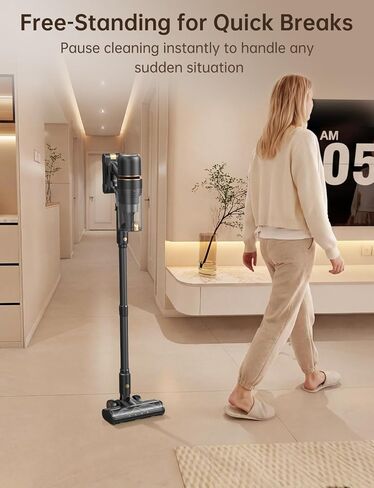 OXVAC Cordless Vacuum Cleaner 600W/58000Pa, 65-Minute Run Time Cordless Stick Vacuum with Self-Cleaning Filtration System, Freestanding, Tangle-Free, Suitable for Carpets/Floors/Pet Hair in Saudi Arabia