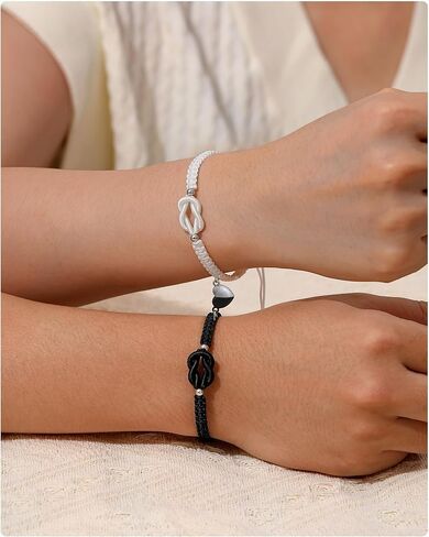 UNGENT THEM Magnetic Knot Couples Bracelets Anniversary Birthday Valentines Christmas Gifts for Boyfriend Girlfriend Women Men in Saudi Arabia