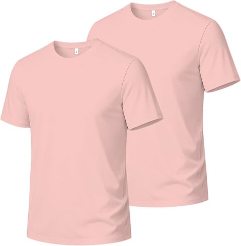 Men's 1/2 Pack Lightweight Athletic T-Shirts Moisture Wicking Crewneck Tee Mesh Workout Short Sleeve Shirts Running Gym Tops in Saudi Arabia