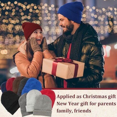 Bulk Men Knitted Hats with Fleece Lining for Charity Homeless Donations, 10 Colors, Unisex Beanies Winter Hats in Saudi Arabia