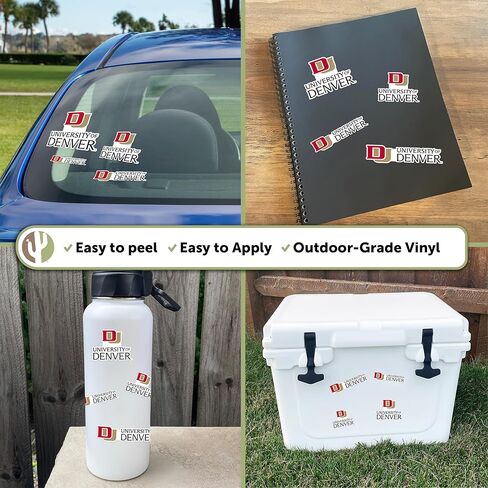 Desert Cactus University of Denver Sticker Pioneers DU Vinyl Decals Laptop Water Bottle Car Scrapbook Sheet T1 (Type 1-1) in Saudi Arabia