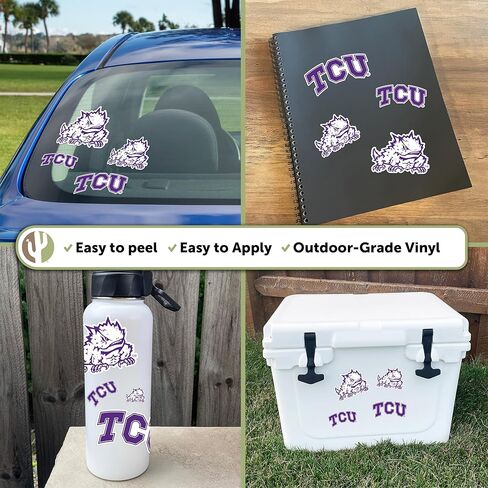 Desert Cactus Texas Christian University Sticker Horned Frogs TCU Vinyl Decals Laptop Water Bottle Car Scrapbook Sheet T1 (Type 1-1) in Saudi Arabia
