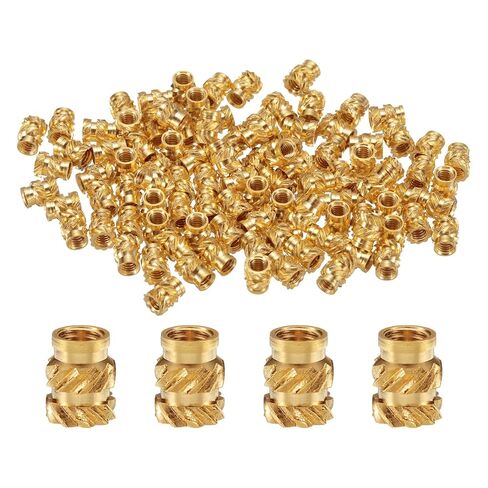 50 قطعة M2.5 إدراجات مترابطة مجموعة الحرارة النحاسية إدراج M2.5x5mm ، OD 4 مللي متر صواميل مخرشة ، طباعة ثلاثية الأبعاد صواميل نحاسية أنثى مترابطة صواميل in Saudi Arabia