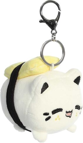 Aurora® Tasty Peach® Tamago Sushi Meowchi مشبك من القطيفة - أبيض 3.5 بوصة in Saudi Arabia