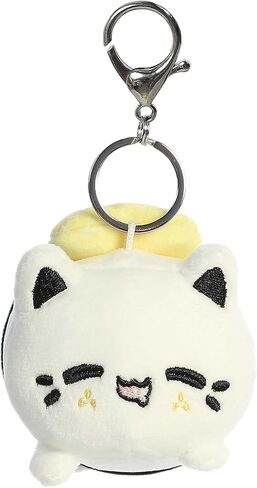 Aurora® Tasty Peach® Tamago Sushi Meowchi مشبك من القطيفة - أبيض 3.5 بوصة in Saudi Arabia
