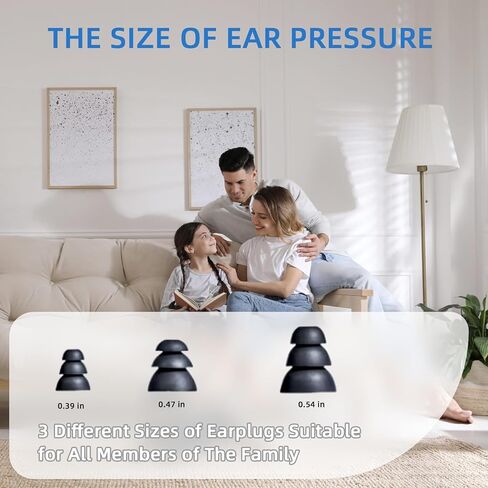 Ear Pressure Relief Suction Device,Migraine and Headache Relief Products,Airplane Ear Tinnitus Relief Through Inner Ear Pressure Balance,Reduces Tension,Equipped with 3 Sizes of Earplugs (Gray) in Saudi Arabia